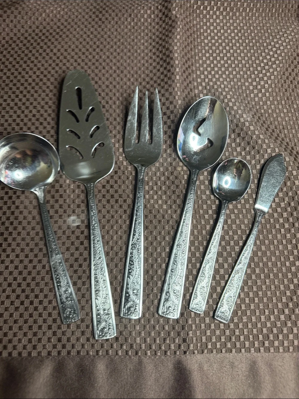 Vintage MODERN TREND LIFETIME STAINLESS JAPAN 6 serving piece set
